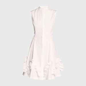 LELA ROSE Ruffle Shirt Dress